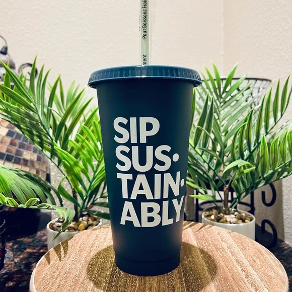 *HP*🌿NEW Starbucks 2022 Spring ‘Sip Sustainably ‘ Teal Green Reusable Cold Cup - Picture 2 of 8